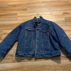 Mens vintage wrangler denim coat blanket lined